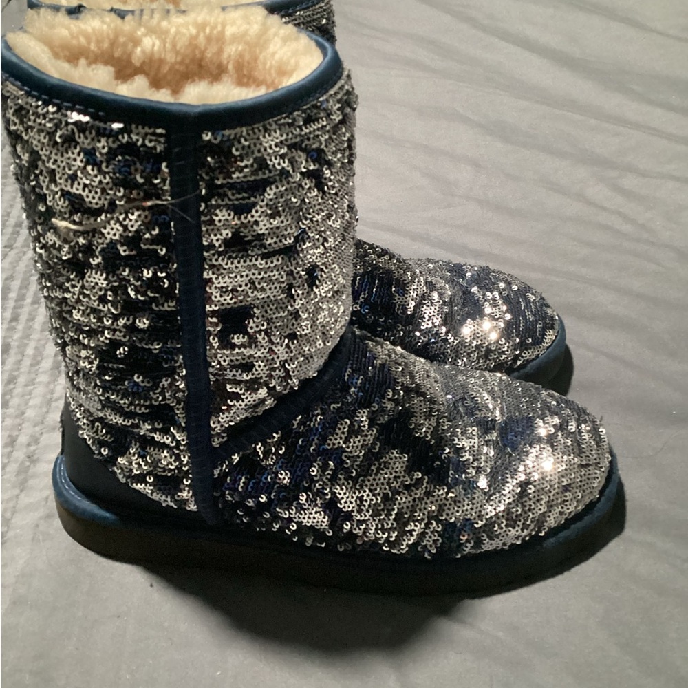 Blue and silver sequin Ugg boots